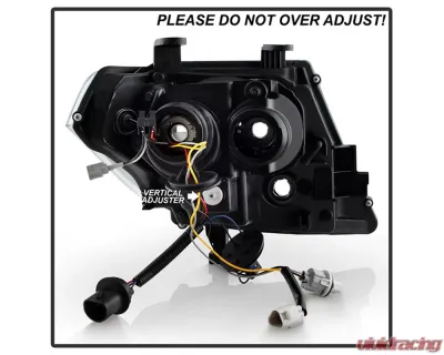 Xtune Black Light Bar DRL Projector Headlights Nissan Frontier 2009-2020 - PRO-JH-NF09-LB-BK