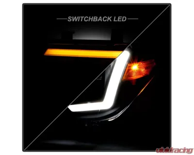 Xtune Black Light Bar DRL Projector Headlights Nissan Frontier 2009-2020 - PRO-JH-NF09-LB-BK