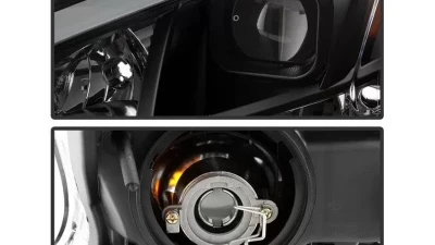 Xtune Black LED Light Bar Projector Headlights Nissan Maxima 2009-2014                                     - PRO-JH-NM09-LB-BK - Image 3