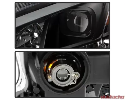 Xtune Black LED Light Bar Projector Headlights Nissan Maxima 2009-2014 - PRO-JH-NM09-LB-BK