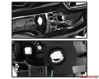 Xtune Black LED Light Bar Projector Headlights Nissan Maxima 2009-2014 - PRO-JH-NM09-LB-BK