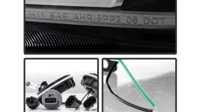 Xtune Black LED Light Bar Projector Headlights Nissan Maxima 2009-2014                                     - PRO-JH-NM09-LB-BK - Image 5