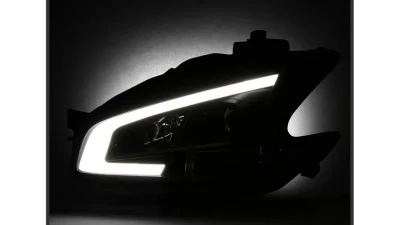 Xtune Black LED Light Bar Projector Headlights Nissan Maxima 2009-2014                                     - PRO-JH-NM09-LB-BK - Image 7