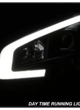 Xtune Black LED Light Bar Projector Headlights Nissan Maxima 2009-2014                                     - PRO-JH-NM09-LB-BK - Image 10