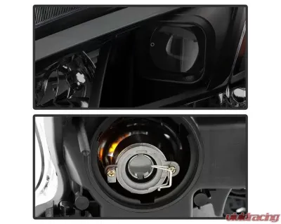 Xtune Black Smoked LED Light Bar Projector Headlights Nissan Maxima 2009-2014 - PRO-JH-NM09-LB-BSM
