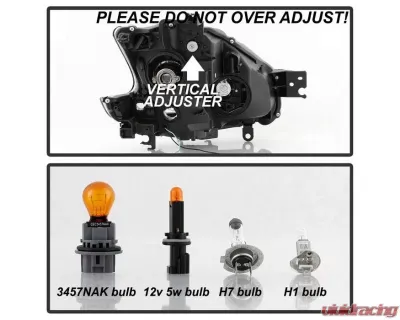 Xtune Black Smoked LED Light Bar Projector Headlights Nissan Maxima 2009-2014 - PRO-JH-NM09-LB-BSM