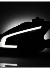 Xtune Black Smoked LED Light Bar Projector Headlights Nissan Maxima 2009-2014                                     - PRO-JH-NM09-LB-BSM - Image 7