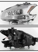Xtune Chrome LED Light Bar Projector Headlights Nissan Maxima 2009-2014                                     - PRO-JH-NM09-LB-C - Image 2
