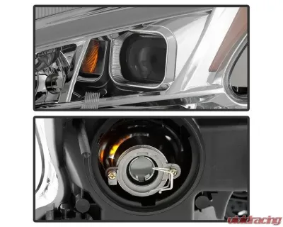 Xtune Chrome LED Light Bar Projector Headlights Nissan Maxima 2009-2014 - PRO-JH-NM09-LB-C