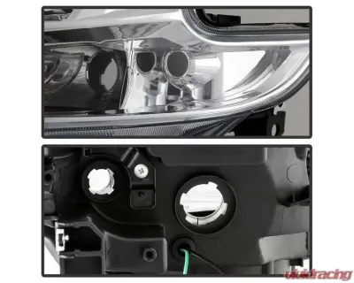 Xtune Chrome LED Light Bar Projector Headlights Nissan Maxima 2009-2014 - PRO-JH-NM09-LB-C