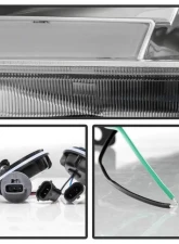 Xtune Chrome LED Light Bar Projector Headlights Nissan Maxima 2009-2014                                     - PRO-JH-NM09-LB-C - Image 5