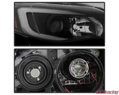 Xtune Black Smoked DRL Light Bar Projector Headlights w/ Switchback Turn Signal Subaru Impreza | WRX 2008-2014 - PRO-JH-SI08-LBDRL-BSM
