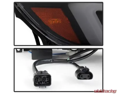 Xtune Black Smoked DRL Light Bar Projector Headlights w/ Switchback Turn Signal Subaru Impreza | WRX 2008-2014 - PRO-JH-SI08-LBDRL-BSM