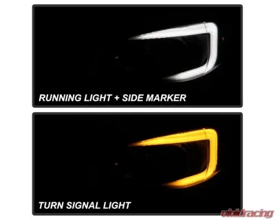 Xtune Black Smoked DRL Light Bar Projector Headlights w/ Switchback Turn Signal Subaru Impreza | WRX 2008-2014 - PRO-JH-SI08-LBDRL-BSM
