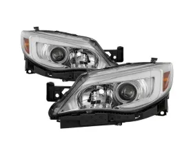 Xtune Chrome DRL Light Bar Projector Headlights w/ Switchback Turn Signal Subaru Impreza | WRX 2008-2014