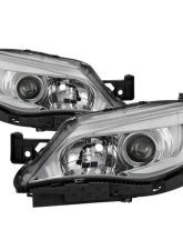 Xtune Chrome DRL Light Bar Projector Headlights w/ Switchback Turn Signal Subaru Impreza | WRX 2008-2014                                     - PRO-JH-SI08-LBDRL-C - Image 10