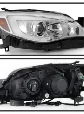 Xtune Chrome DRL Light Bar Projector Headlights w/ Switchback Turn Signal Subaru Impreza | WRX 2008-2014                                     - PRO-JH-SI08-LBDRL-C - Image 2