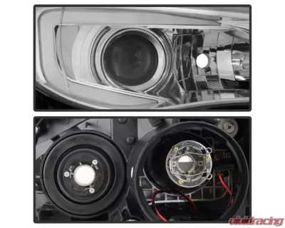 Xtune Chrome DRL Light Bar Projector Headlights w/ Switchback Turn Signal Subaru Impreza | WRX 2008-2014 - PRO-JH-SI08-LBDRL-C