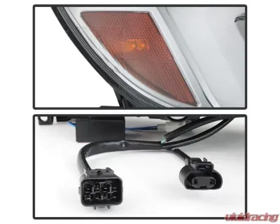 Xtune Chrome DRL Light Bar Projector Headlights w/ Switchback Turn Signal Subaru Impreza | WRX 2008-2014 - PRO-JH-SI08-LBDRL-C