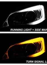 Xtune Chrome DRL Light Bar Projector Headlights w/ Switchback Turn Signal Subaru Impreza | WRX 2008-2014                                     - PRO-JH-SI08-LBDRL-C - Image 10
