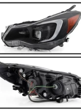 Xtune Black DRL LED Light Bar Projector Headlights Subaru Impreza | XV Crosstrek 2012-2016                                     - PRO-JH-SI13-LB-BK - Image 2