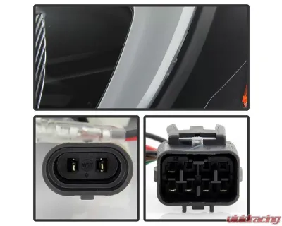 Xtune Black DRL LED Light Bar Projector Headlights Subaru Impreza | XV Crosstrek 2012-2016 - PRO-JH-SI13-LB-BK