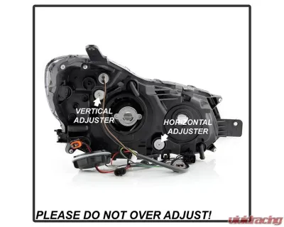 Xtune Black DRL LED Light Bar Projector Headlights Subaru Impreza | XV Crosstrek 2012-2016 - PRO-JH-SI13-LB-BK