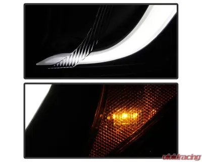 Xtune Black DRL LED Light Bar Projector Headlights Subaru Impreza | XV Crosstrek 2012-2016 - PRO-JH-SI13-LB-BK