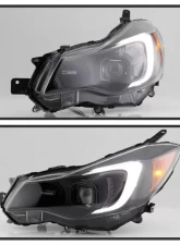 Xtune Black DRL LED Light Bar Projector Headlights Subaru Impreza | XV Crosstrek 2012-2016                                     - PRO-JH-SI13-LB-BK - Image 9