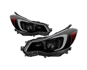 Xtune Black Smoked DRL LED Light Bar Projector Headlights Subaru Impreza | XV Crosstrek 2012-2016