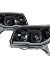 Xtune Black LED Light Bar Projector Headlights Toyota 4Runner 2006-2009                                     - PRO-JH-T4R06-LB-BK - Image 10