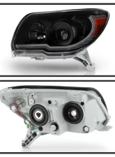 Xtune Black LED Light Bar Projector Headlights Toyota 4Runner 2006-2009                                     - PRO-JH-T4R06-LB-BK - Image 2