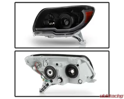 Xtune Black LED Light Bar Projector Headlights Toyota 4Runner 2006-2009 - PRO-JH-T4R06-LB-BK