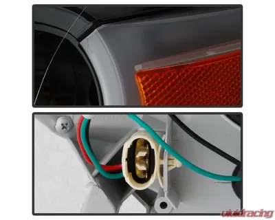 Xtune Black LED Light Bar Projector Headlights Toyota 4Runner 2006-2009 - PRO-JH-T4R06-LB-BK