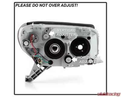 Xtune Black LED Light Bar Projector Headlights Toyota 4Runner 2006-2009 - PRO-JH-T4R06-LB-BK