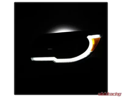 Xtune Black LED Light Bar Projector Headlights Toyota 4Runner 2006-2009 - PRO-JH-T4R06-LB-BK