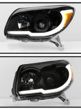 Xtune Black LED Light Bar Projector Headlights Toyota 4Runner 2006-2009                                     - PRO-JH-T4R06-LB-BK - Image 9
