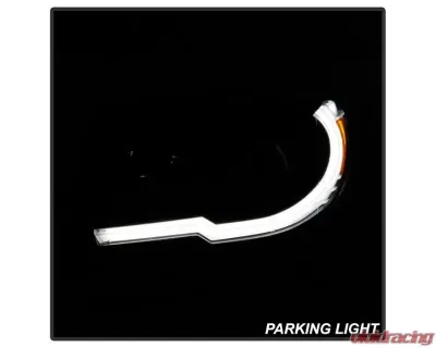 Xtune Black LED Light Bar Projector Headlights Toyota 4Runner 2006-2009 - PRO-JH-T4R06-LB-BK