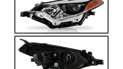 Xtune Black OE Style Projector Headlights w/ LED DRL Toyota Corolla 2014-2016                                     - PRO-JH-TCOL14-LED-BK - Image 2