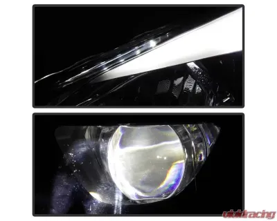 Xtune Black OE Style Projector Headlights w/ LED DRL Toyota Corolla 2014-2016 - PRO-JH-TCOL14-LED-BK