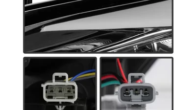 Xtune Black OE Style Projector Headlights w/ LED DRL Toyota Corolla 2014-2016                                     - PRO-JH-TCOL14-LED-BK - Image 6