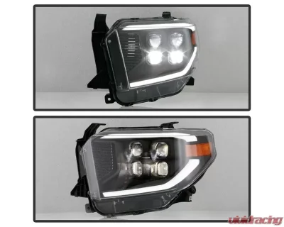 Xtune Black Full LED Projector Headlights Toyota Tundra 2014-2018 - PRO-JH-TTU14-FLED-BK