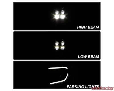 Xtune Black Full LED Projector Headlights Toyota Tundra 2014-2018 - PRO-JH-TTU14-FLED-BK