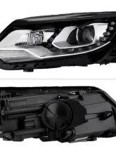 Xtune Chrome Projector LED Headlights with DRL Volkswagen Tiguan 2012-2017                                     - PRO-JH-VWT12-LED-C - Image 2