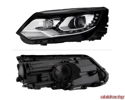 Xtune Chrome Projector LED Headlights with DRL Volkswagen Tiguan 2012-2017 - PRO-JH-VWT12-LED-C