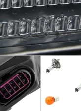 Xtune Chrome Projector LED Headlights with DRL Volkswagen Tiguan 2012-2017                                     - PRO-JH-VWT12-LED-C - Image 5