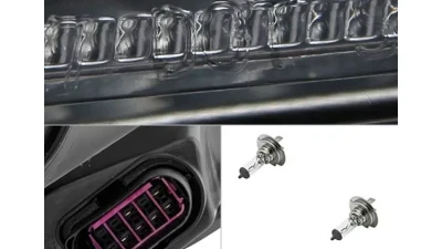 Xtune Chrome Projector LED Headlights with DRL Volkswagen Tiguan 2012-2017                                     - PRO-JH-VWT12-LED-C - Image 5