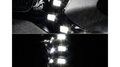 Xtune Chrome Projector LED Headlights with DRL Volkswagen Tiguan 2012-2017                                     - PRO-JH-VWT12-LED-C - Image 6