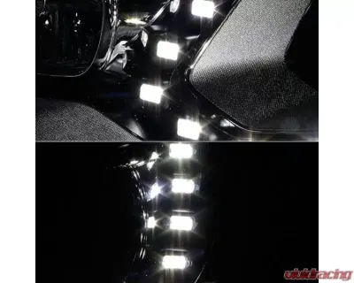 Xtune Chrome Projector LED Headlights with DRL Volkswagen Tiguan 2012-2017 - PRO-JH-VWT12-LED-C