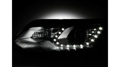 Xtune Chrome Projector LED Headlights with DRL Volkswagen Tiguan 2012-2017                                     - PRO-JH-VWT12-LED-C - Image 8